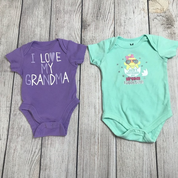 Baby Girl Onesies (4) Size 0/3M - Picture 3 of 6